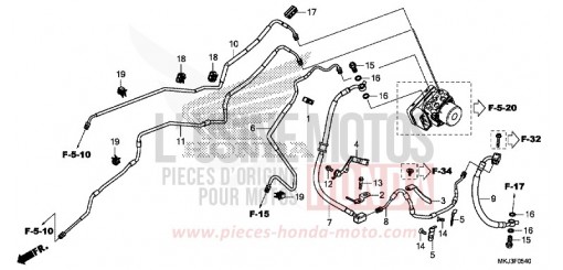 TUBO FRENO/TUBO IMPIANTO FRENO CB1000RAJ di 2018